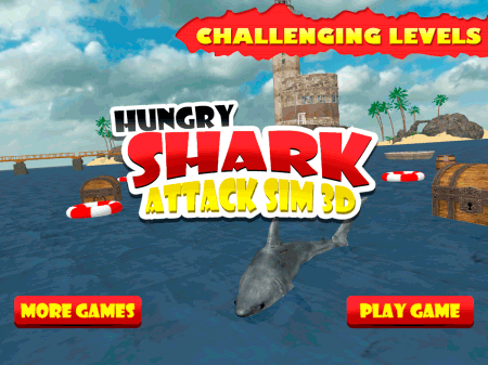 Hungry Shark Attack Sim 3D